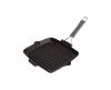 Сковорода для гриля квадратная, черная с силиконовой ручкой  24х24 см, Staub, Франция