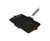 Сковорода для гриля прямоугольная, черная с силиконовой ручкой  34х21 см, Staub, Франция